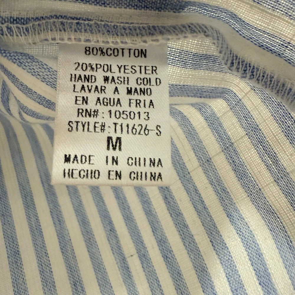 Savanna Jane Blue and White Striped Blouse - Picture 7 of 8